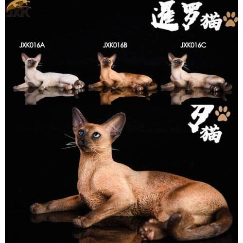 Mr.Z 1/6 Scale Jxk016 Siamese Cat Squat Animal Model Toy Accessory Pet Cat Animal Toy for 12'' Action Figure