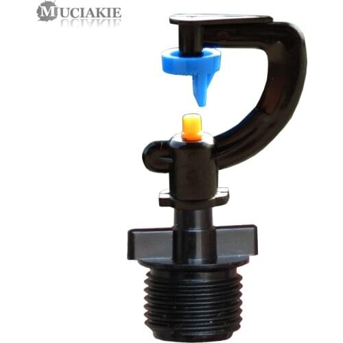 MUCIAKIE 5PCS 180 Degrees Refraction Misting Sprinklers w/ 1/2'' Threaded Adaptor G-type Irrgation Nozzle Spray Rotary Watering