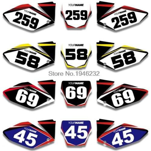 NICECNC Custom Number Plate Background Graphics Decal & Sticker For Honda CRF250 CRF250R 2004 2005 CRF 250 250R