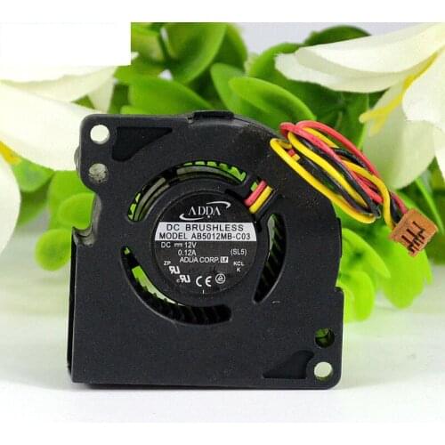 Original ADDA AB5012MB-C03 Server Blower Fan DC 12V 0.12A 50x50x20mm 3Wire 3Pin 50mm cooler FAN