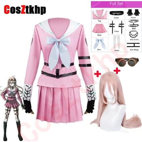 Costume Miu Iruma Cosplay Wigs Danganronpa V3:Killing Harmony Women Sailor Suit Halloween Carnival Uniform Sets Free Accessories
