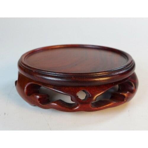 Rosewood Round base Display stand For vase Figurine Miniature 2.3 inch