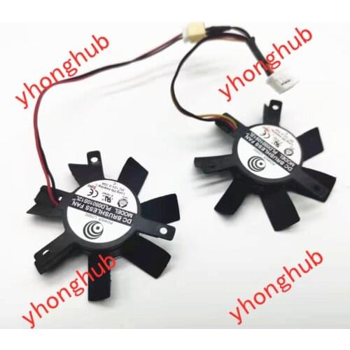 Power Logic PLD05010S12L DC 12V 0.1A 45 mm Dia. 32mm c.t.c 5-Wire 4-Pin Server Frameless Cooling Fan