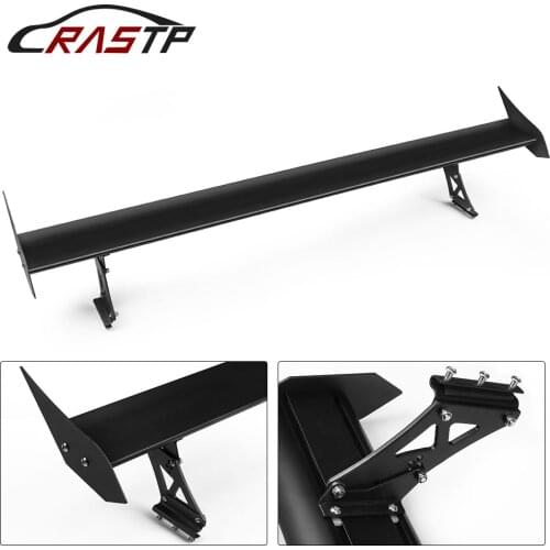 RASTP-GT Wing Spoiler 135CM 53'' 3D Rear Cars Trunk Racing GT Spoiler Wing Bracket Black (Single Deck) RS-LTB131