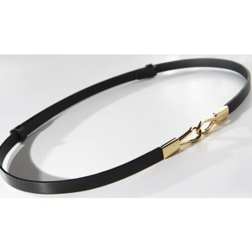 Adjustable Lady Fine Cintos Fashion Pair Buckle Clothing Decoration Dress Suit Shirt Accessories PU Black Red White Women Belt