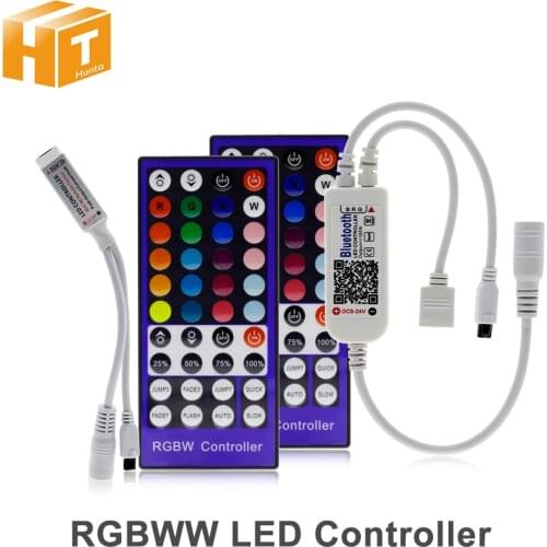 RGBW LED Controller DC12V 40Key IR Remote Control / Bluetooth Control for RGBW or RGBWW LED Strip Lights