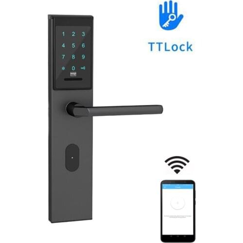 Smart password Stainless steel lock TTLock APP Remote Control Bluetooth Password Code Card Lock with key For Home Office Hotel