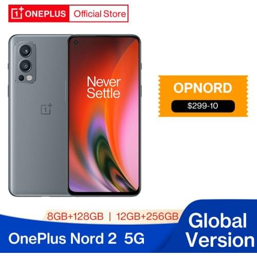 World Premiere OnePlus Nord 2 5G Smartphone Global Version 8GB 128GB 50MP AI Camera OIS MTk Dimensity 1200-AI Warp Charge 65