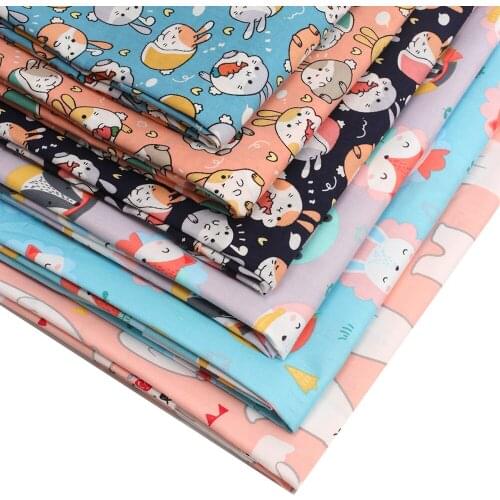 Cotton Printed Fabric By The Meter Animal Print Diy Dress Home Textile Production Decoration Materials Sewing Supplies 45*150cm