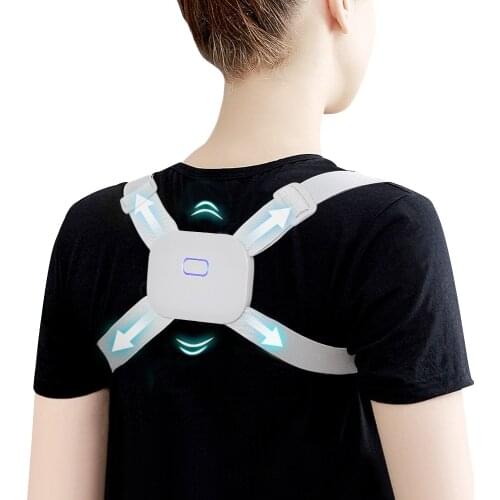 Smart Intelligent Posture Corrector Trainer Pain Relief Vibration Reminder Upper Spine Back Brace Clavicle Support Adjustable