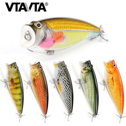 VTAVTA 17g 9cm Big Mouth Bionic Popper Fishing Lure Topwater Artificial Lures Hard Bait Pike Wobbler Popper For Fishing Swimbait