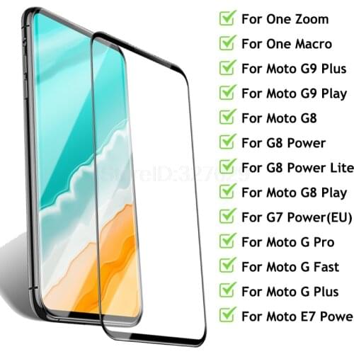 9D Screen Protector Film For Motorola Moto G9 Plus G8 Play E7 Power Lite One Zoom Macro G7 G Pro Fast Tempered Protective Film