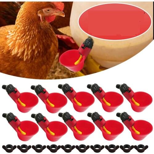 1PCS Automatic Chicken Drinker Quail Hanging Water Cup Nipple Drinking Bowls Feed Bird Coop Drinker Cups for Backyard Poultry