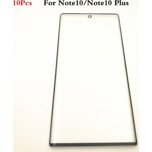 10Pcs Top Quality Front Glass Lens For Samsung Galaxy Note 10 N970/ Note 10 Plus N975 Touch Screen Outer Glass Panel Replacement