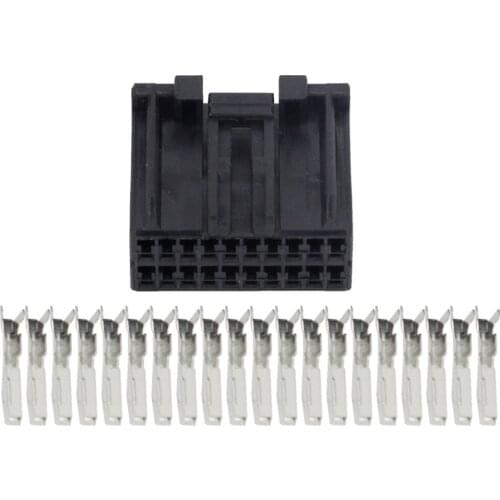 20 Pin Sheath Automotive Connector Black Plastic with Terminal DJ7204-1.2-21 20P Car Connector