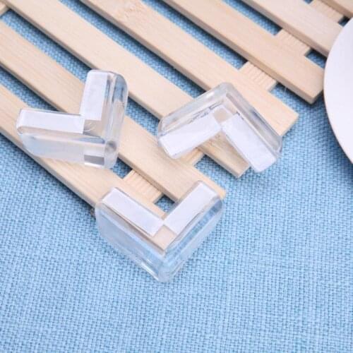 4pcs/set Kids Baby Safety Transparent Corner Protector Anti Collision Edge Corner Soft PVC Resin Children Cover Table Guards