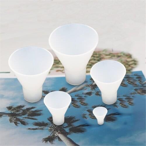 5PCS Cone Silicone Mold Reusable Crystal Drop Glue Epoxy Resin Mould DIY Resin Crafts