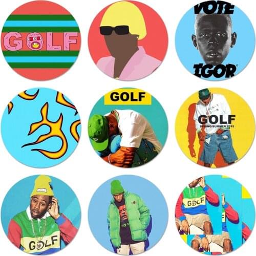 58mm yler the creator Golf IGOR bees Badge Brooch Pin Accessories For Clothes Backpack Decoration gift