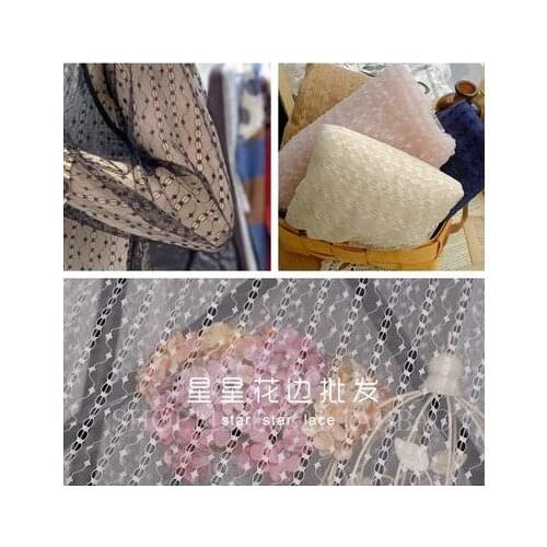 7-color Handmade Mesh Lace Fabric Super Wide DIY Background Decorative Cloth Bottoming Shirt Clothing Stretch Fabric