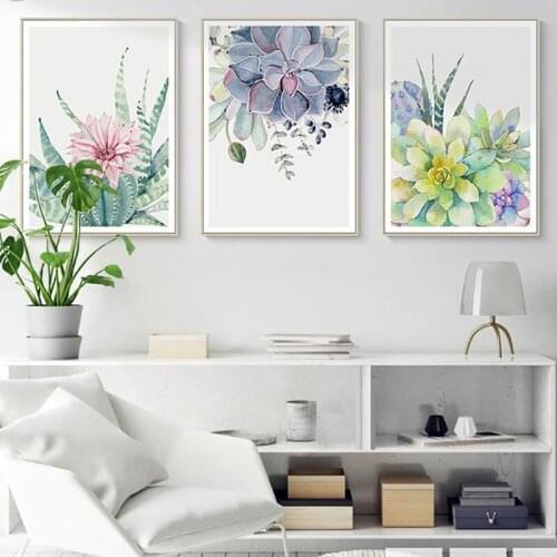 Diy diamond painting Succulent Plants Nordic style Leaf Cactus Flowers Wall Art full squareround drill diamond embroidery TT5577