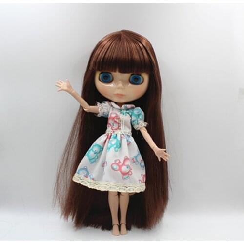 Free Shipping BJD joint RBL-364J DIY Nude Blyth doll birthday gift for girl 4 colour big eyes dolls with beautiful Hair cute toy