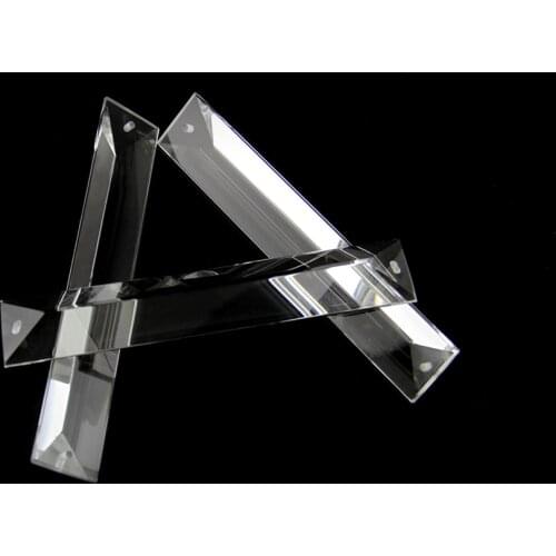 Big Quantity Trimming Triangle Crystal 1 Hole/2 Holes Clear Prism Glass Chandeliers Pendants Parts Glass Lamp Drop Pendants