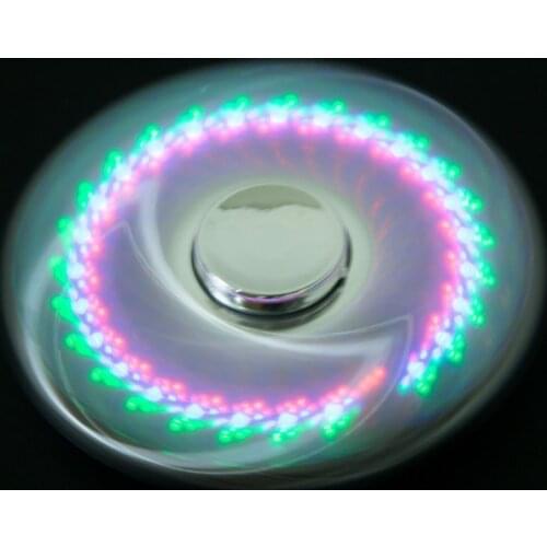 Fidget Spinner Glow in the Dark Adult Toy Anti Stress Led Tri-Spinner Autism Luminous Spinners Kinetic Gyroscope for Children