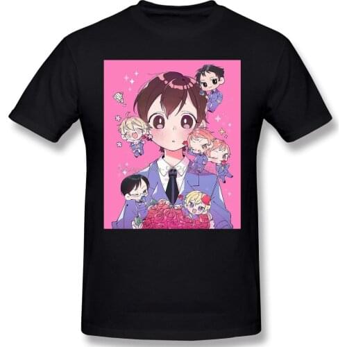 Top Quality Clothing Anime Ouran High School Host Club Campus Love T-Shirt Anime School Fashion Short Sleeve For Men Shirt