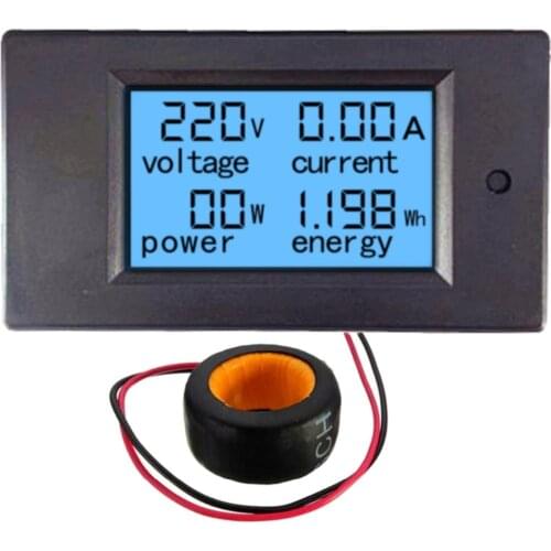 AC Voltage Meters 100A/80~260V Digital LED Power Panel Meter Monitor Power Energy Volt Voltmeter Ammeter Voltage Current Meter
