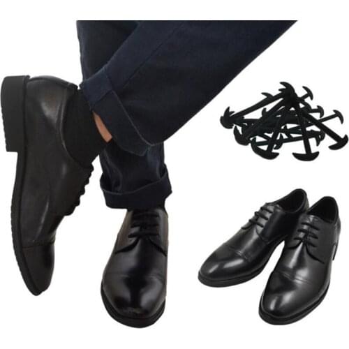 12pcs/set Leather Silicone Shoelaces sneakers shoes lace Lazy No Tie Shoelaces Elastic Silicone ShoeLace Suitable Unisex laces