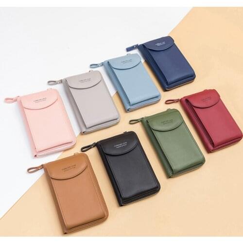 Fashion Phone Bags Women PU Leather Solid Color Shoulder Crossbody Shopper Bag Casual Ladies Flap Small Handbags Purse 2021