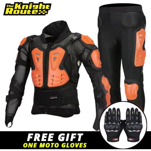 Motorcycle Jacket Motocross Riding Motorbike Protection Armor Equipment Racing Body Armor Moto Ptotective Gears Black Orange