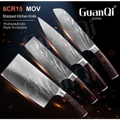 4PCS Kitchen Knives Sets Damascus Steel Chef Knives Professional Kitchen Knives for Bone Meat Fish Fruit Vegetable Cooking Tool