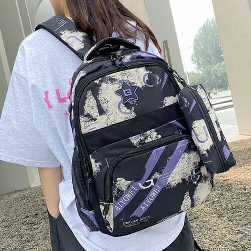 2021 New Women Backpack for Girl High Quality Nylon School Bag Lady Student Bookbag Korean Bagpack Female Large Capacity Mochila