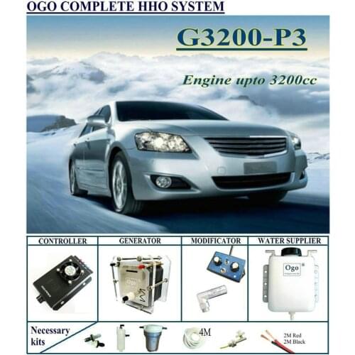 OGO Complete HHO system G3200-P3 Normal PWM Controller upto Engine 3200CC Universal Cars