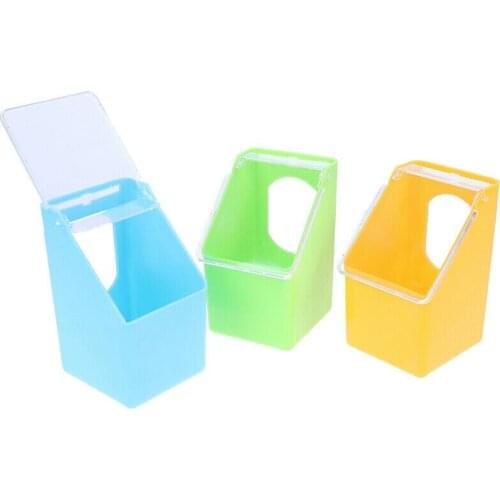 Plastic Food Dispenser Pigeon Feeder Water Feeding Rectangle Shape SuppliesD Parrot Container Plastic