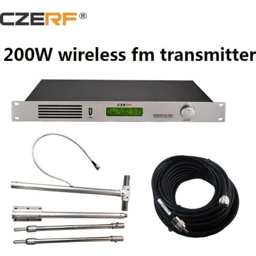 CZE-T2001 200W watts U Disk Play Radio Station fm broadcast transmitter