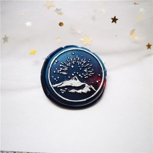 Snow mountain Starlight stamp head of Retro Wood Stamp Sealing Wax Seal Stamp Wedding Decorative sealing Stamp wax seals