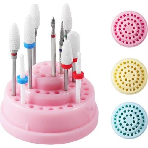 Nail Grinding Head Display Case Manicure Storage Container Box Nail Drill Head Bits Organizer Box Holder For Electric