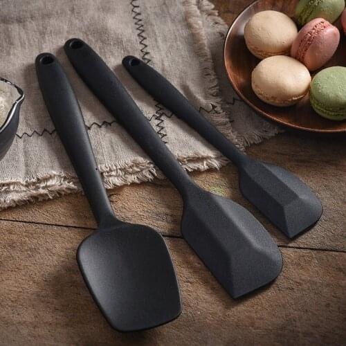 3Pcs/Set Heat-Resistant Silicone Cooking Tools Kitchen Utensils Baking Pastry Tools Creative Cake Cream Spatula Spoon Turner