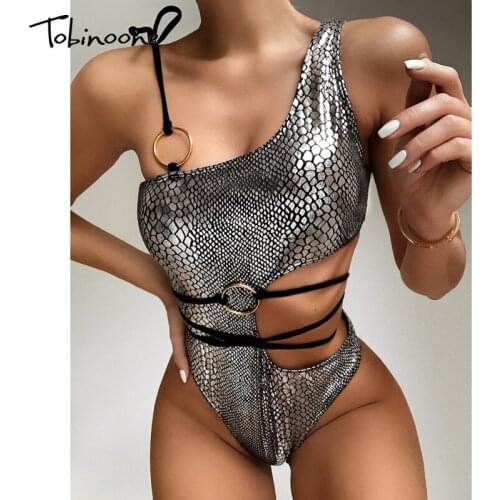 Tobinoone slim sexy bodysuit Women high waist push up bandage bodysuit romper High cut bathing suit bodysuit summer beach wear