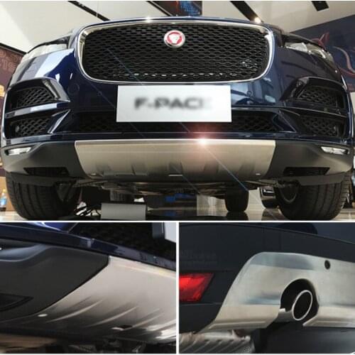 Top 304 Stainless Steel Car Front&Rear Bumper Guard Bumper Cover Skid Plate For Jaguar F-PACE F Pace 2016-2018