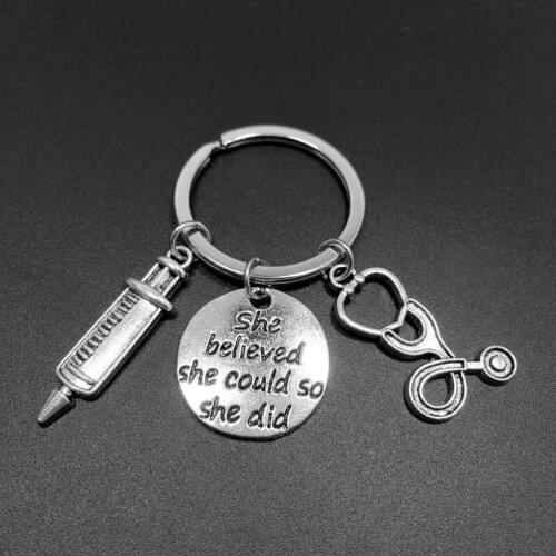 In 2021, She Believes She Can Do It, So She Made A Fashionable Keychain, Jewelry Keychain For Doctors, Nurses And Students