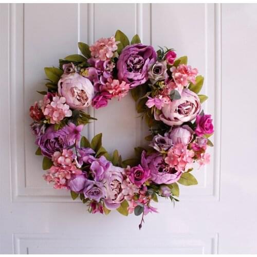 Wreaths Door Hanging Handmade Wall Hanging Garland Rattan Farmhouse Decor Door