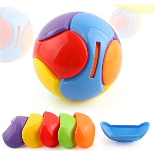 10CM DIY Funny Tricks Plastic Assembly Jigsaw 3D Block Money Box Blocks Ball Creative Piggy Bank Educational Toy Gift