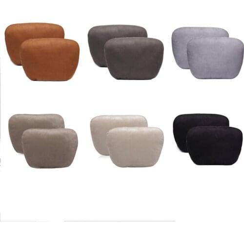 2pcs Car Headrest Biological Velvet Seat Head Neck Pillow Auto Seat Cushion for Renault Skoda Subaru Suzuki Car Accessories