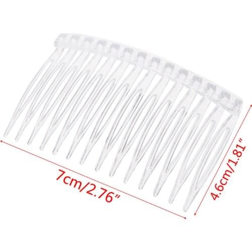 20Pcs/Lot Clear Plastic Hair Clips Side Combs Pin Barrettes Hair Comb Accessories