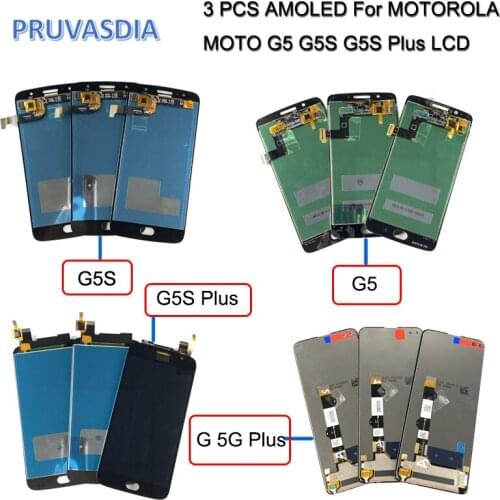 3 Piece/lot For Motorola Moto G5S Plus G5 Plus LCD Display Touch Screen Digitizer Assembly Replacement For MOTO G5 G5S LCD