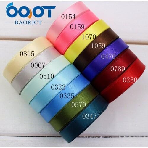 OOOT BAORJCT 174286 10 mm 10 yards Solid Color satin ribbons,DIY materials clothing accessories,jewelry wedding packaging