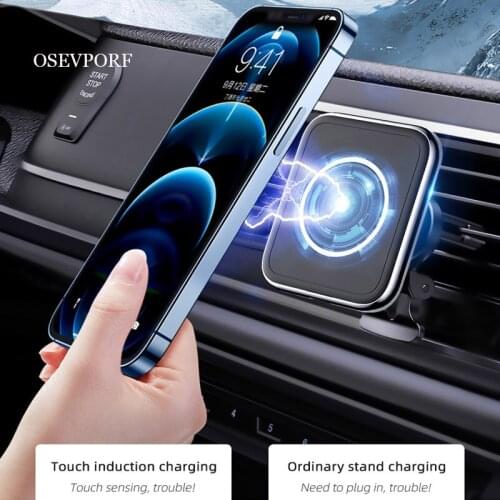 Wireless Car Charger for iPhone 12 Pro Max Magnetic 15W Fast Charging Mount Car Air Vent Phone Stand for iPhone 12 Mini Car Hold